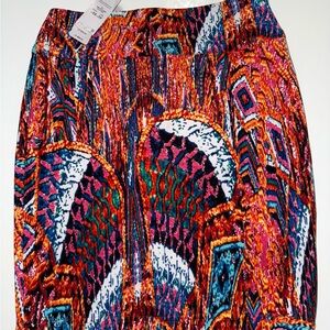 Colorful Abstract Patterned Skirt